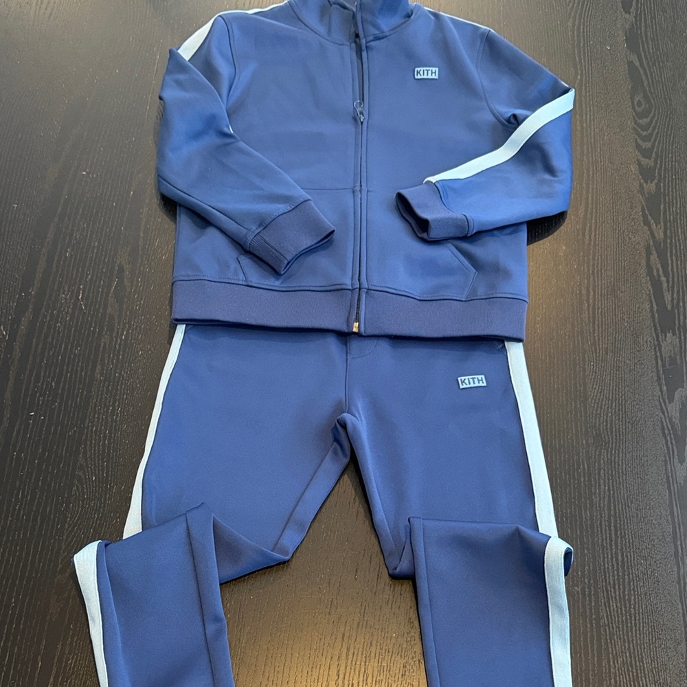Kith Navy Tracksuit with Light Stripes